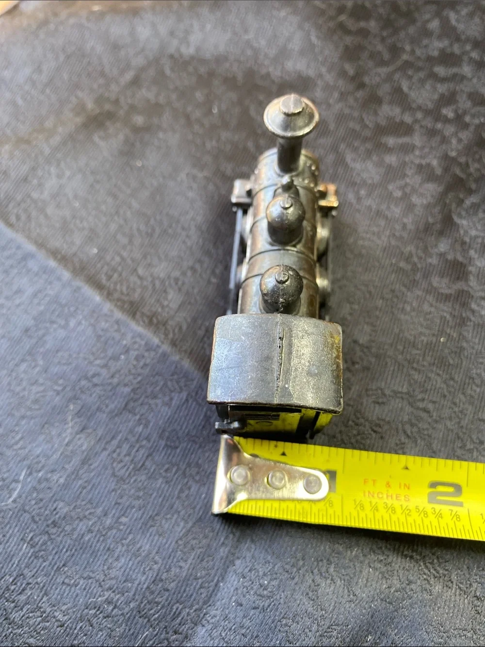 Vintage Brass Tone Die-Cast Metal Steam Locomotive Pencil Sharpener